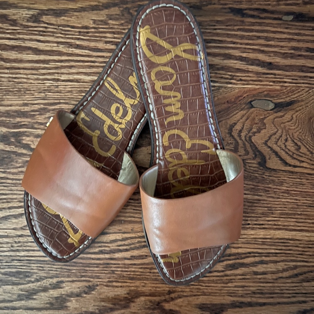 Sam Edelman Genesis Tan Slide Sandals